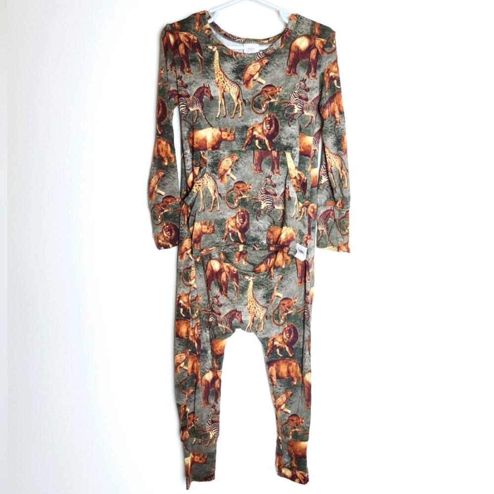 ReadySetRomper Safari Animal Print Bamboo Outfit / Ready Set Romper Uganda print